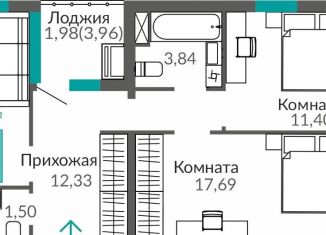 Продаю двухкомнатную квартиру, 70.5 м2, Крым