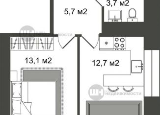 Квартира на продажу студия, 24.4 м2, Санкт-Петербург, Челябинская улица, 37, муниципальный округ Ржевка