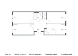 Продажа трехкомнатной квартиры, 80.5 м2, Москва, жилой комплекс Остафьево, к20