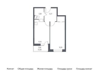 Продается 1-комнатная квартира, 36.5 м2, Московская область, улица Современников, 3