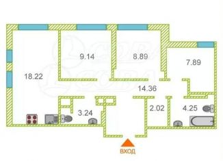 Продам 2-ком. квартиру, 67.6 м2, Тюмень, Харьковская улица, 76