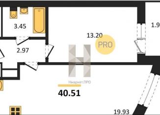 Продажа 1-комнатной квартиры, 40.5 м2, село Новая Усмань, Полевая улица, 47А