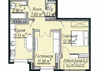 Продам 2-ком. квартиру, 50.7 м2, Татарстан, улица Урицкого, 1