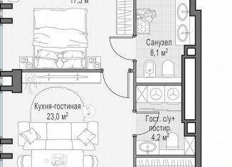 Продаю 1-комнатную квартиру, 57.4 м2, Москва, метро Деловой центр
