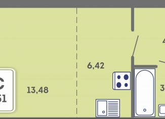 Квартира на продажу студия, 27.5 м2, Пермь