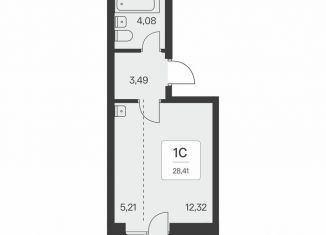 Продажа 1-комнатной квартиры, 28.4 м2, Новосибирск, Калининский район