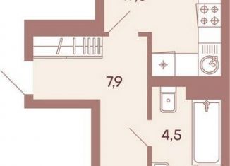 Продам однокомнатную квартиру, 47.4 м2, Пенза, жилой комплекс Норвуд, с4, Железнодорожный район