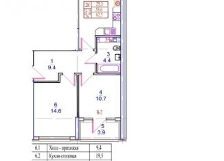 Продается 2-комнатная квартира, 62.5 м2, Геленджик, Больничный переулок, 4к6