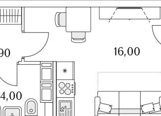 Продаю квартиру студию, 24.4 м2, Санкт-Петербург, муниципальный округ Юнтолово