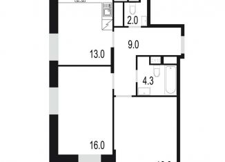 Продается четырехкомнатная квартира, 92.5 м2, Одинцово, жилой комплекс Союзный, к2