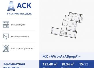 Продажа 3-комнатной квартиры, 123.5 м2, Краснодар, улица Дзержинского, 95, улица Дзержинского