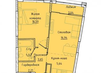 Продаю 1-ком. квартиру, 51.2 м2, Екатеринбург, метро Чкаловская, Машинная улица, 1В/2