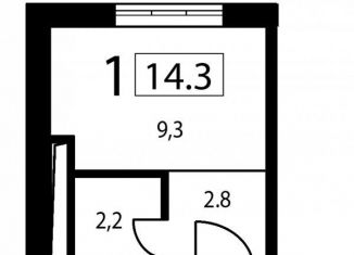 Продам квартиру студию, 14.3 м2, Москва, район Очаково-Матвеевское, Аминьевское шоссе, 7