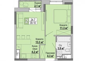 2-комнатная квартира на продажу, 39.1 м2, Удмуртия