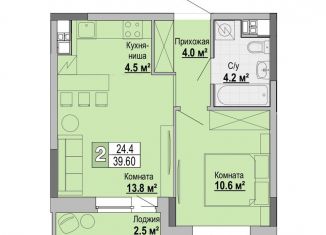 Продаю 2-комнатную квартиру, 39.6 м2, Удмуртия