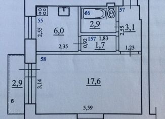 Однокомнатная квартира на продажу, 31.3 м2, Самара, Севастопольская улица, 15, метро Кировская