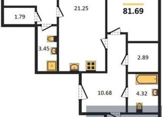 Продается 3-комнатная квартира, 81.7 м2, Лиски, улица Титова, 38