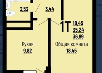 Продаю однокомнатную квартиру, 36.9 м2, Краснодар, Заполярная улица, 39лит10