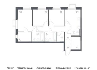 Продаю трехкомнатную квартиру, 77.2 м2, Приморский край, улица Сабанеева, 1.1