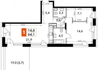 Продается 2-комнатная квартира, 64.1 м2, Москва, метро Свиблово, Снежная улица, вл22к3