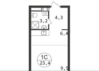 Продаю квартиру студию, 23.4 м2, Московская область, Озёрная улица, 2