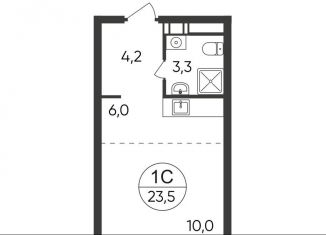 Продаю квартиру студию, 23.5 м2, Московская область, Озёрная улица, 2