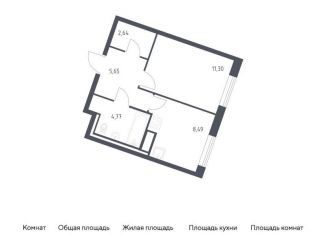 Продается однокомнатная квартира, 32.9 м2, деревня Лаголово