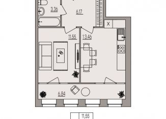 Продажа 1-комнатной квартиры, 38 м2, Волгоградская область, улица Землячки, 84/7