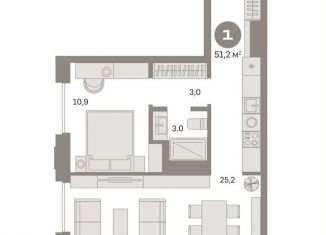 Продам однокомнатную квартиру, 52.7 м2, Москва, метро Бутырская