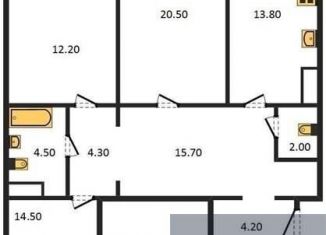 Продается 3-комнатная квартира, 93.7 м2, Воронеж, улица Артамонова, 34Ж, ЖК Волна-1