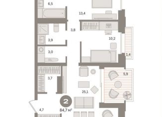 Продаю 2-комнатную квартиру, 86.5 м2, Москва, метро Фонвизинская