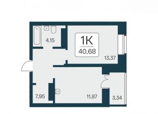 Продажа 1-комнатной квартиры, 40.7 м2, Новосибирск, метро Октябрьская