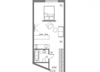 Квартира на продажу студия, 37.9 м2, Видное