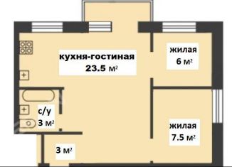 Продаю 2-ком. квартиру, 43 м2, Нижний Новгород, Должанская улица, 9