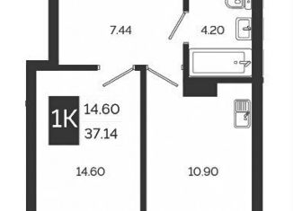 1-ком. квартира на продажу, 37.1 м2, Новосибирск, Дзержинский район