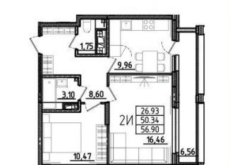 Продам 2-ком. квартиру, 56.9 м2, Пензенская область