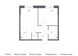 Продается 1-ком. квартира, 38.6 м2, Москва, жилой комплекс Эко Бунино, 15