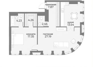 Продаю 2-комнатную квартиру, 76.9 м2, Москва, метро Баррикадная