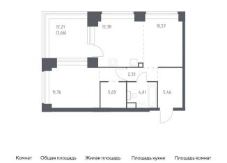 Продажа 1-ком. квартиры, 55.9 м2, Москва, ЗАО, жилой комплекс Нова, к2