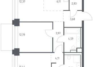 Продажа 2-комнатной квартиры, 67.1 м2, Москва, метро Минская, жилой комплекс Нова, к2