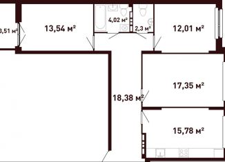 Продам 3-комнатную квартиру, 85.7 м2, Екатеринбург, Орджоникидзевский район, улица Калинина, 55