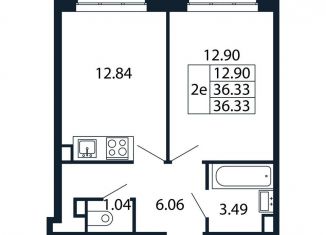 Однокомнатная квартира на продажу, 36.3 м2, Санкт-Петербург, Арцеуловская аллея, 7к2, Арцеуловская аллея