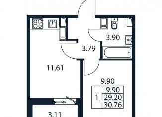 Продам двухкомнатную квартиру, 32.3 м2, Мурино