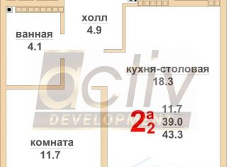 Продаю 1-ком. квартиру, 43 м2, Верхняя Пышма, ЖК Тихий Центр-3, Красноармейская улица, 8