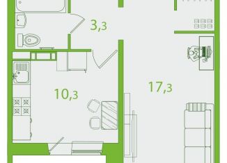 Продам 1-комнатную квартиру, 38 м2, Томская область