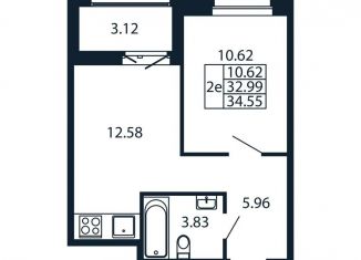 Продам двухкомнатную квартиру, 36.1 м2, Ленинградская область