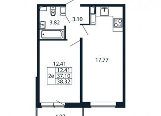 Продажа 2-ком. квартиры, 41.2 м2, Мурино, Ручьёвский проспект, 20