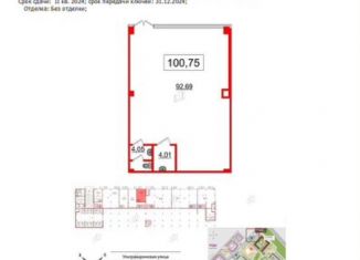 Аренда помещения свободного назначения, 101 м2, Санкт-Петербург, метро Елизаровская, Дальневосточный проспект, 17