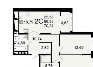 Продается 2-комнатная квартира, 70.4 м2, Рязань, Льговская улица, 8