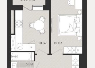 Продается 1-ком. квартира, 35 м2, Калининград